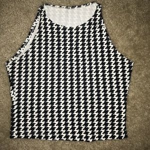 American Apparel Houndstooth Crop Top